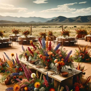 Dalle Rendering of a New Mexico Outdoor Wedding