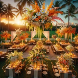 Dalle Rendering of a Florida Outdoor Wedding