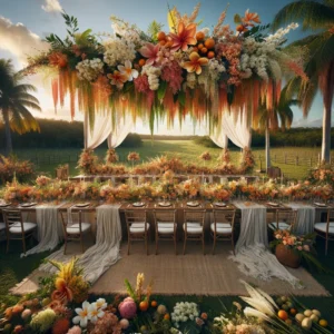 Dalle Rendering of a Florida Outdoor Wedding